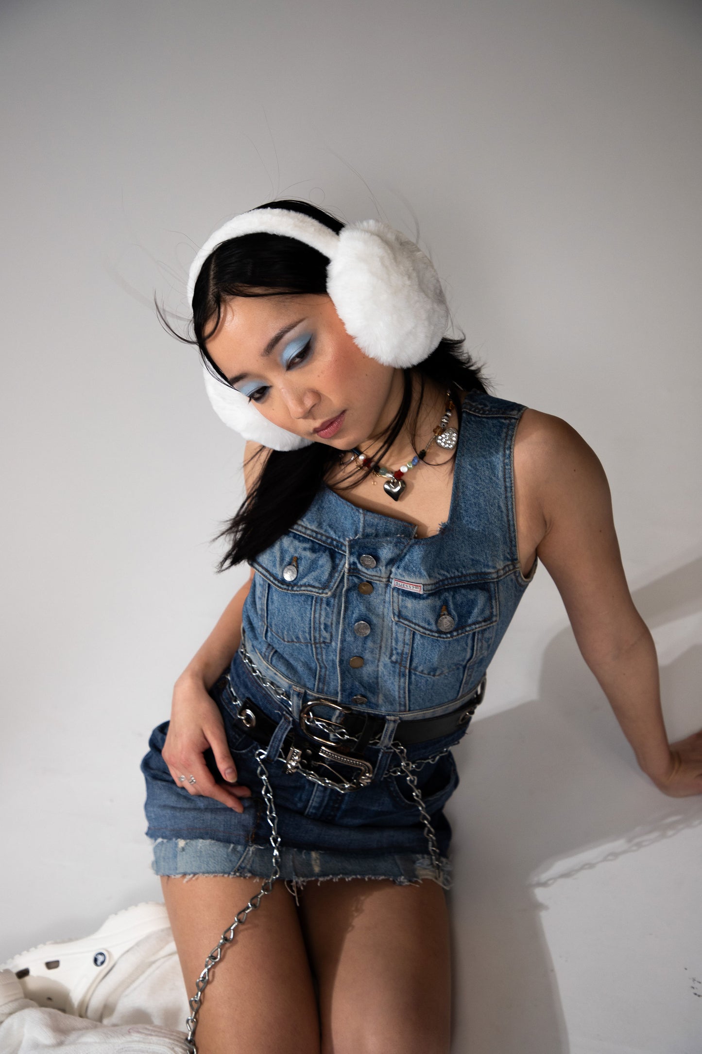 Triple-Tiered Denim Dress